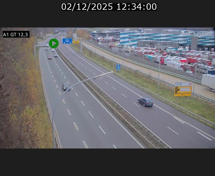 <h2>Traffic live webcam Luxembourg Senningerberg - A1 direction Allemagne - BK 12.3</h2>