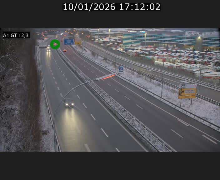 <h2>Traffic live webcam Luxembourg Senningerberg - A1 direction Allemagne - BK 12.3</h2>