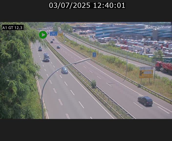 <h2>Traffic live webcam Luxembourg Senningerberg - A1 direction Allemagne - BK 12.3</h2>