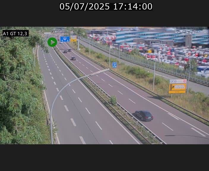 <h2>Traffic live webcam Luxembourg Senningerberg - A1 direction Allemagne - BK 12.3</h2>