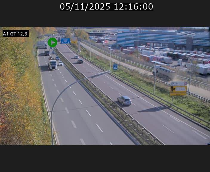 <h2>Traffic live webcam Luxembourg Senningerberg - A1 direction Allemagne - BK 12.3</h2>