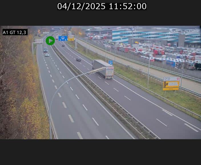 <h2>Traffic live webcam Luxembourg Senningerberg - A1 direction Allemagne - BK 12.3</h2>