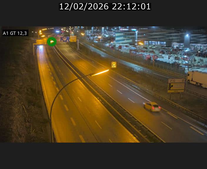 Traffic live webcam Luxembourg Senningerberg - A1 direction Allemagne - BK 12.3