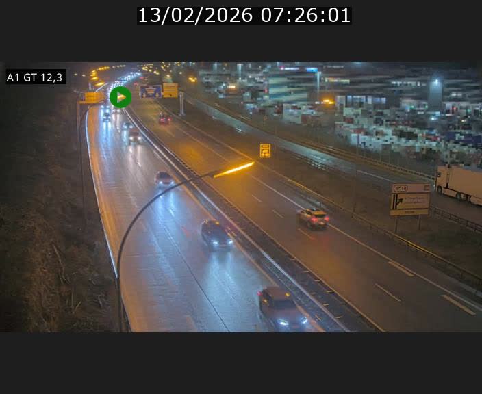<h2>Traffic live webcam Luxembourg Senningerberg - A1 direction Allemagne - BK 12.3</h2>