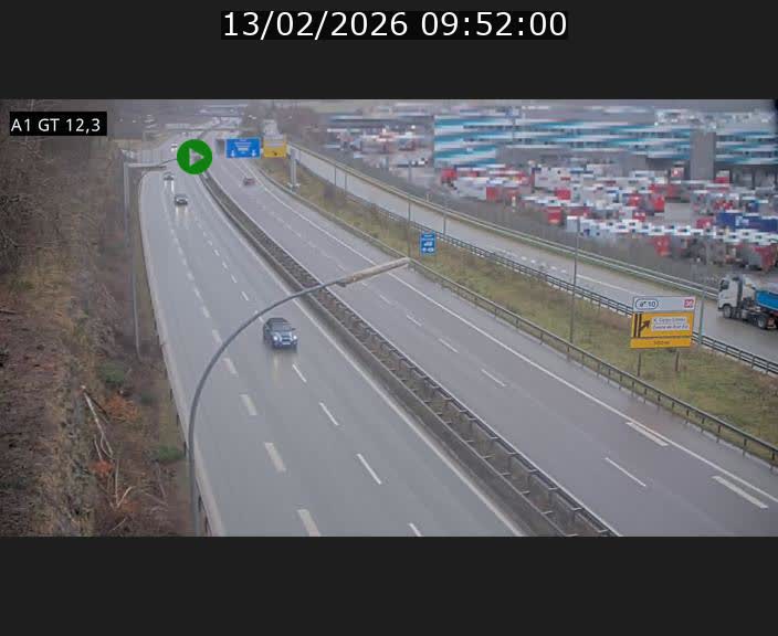 <h2>Traffic live webcam Luxembourg Senningerberg - A1 direction Allemagne - BK 12.3</h2>