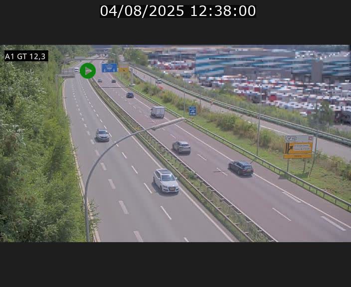 <h2>Traffic live webcam Luxembourg Senningerberg - A1 direction Allemagne - BK 12.3</h2>