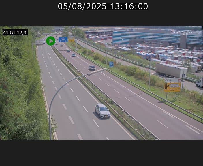 <h2>Traffic live webcam Luxembourg Senningerberg - A1 direction Allemagne - BK 12.3</h2>