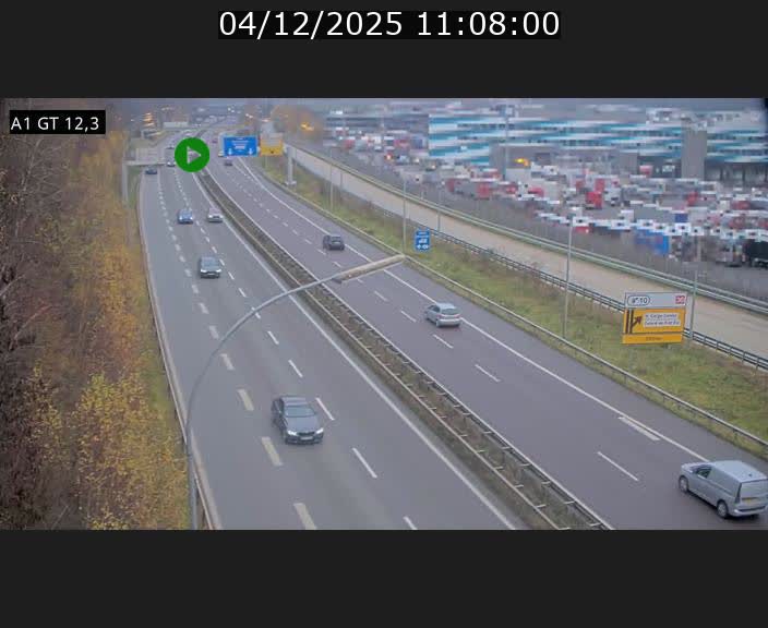 <h2>Traffic live webcam Luxembourg Senningerberg - A1 direction Allemagne - BK 12.3</h2>