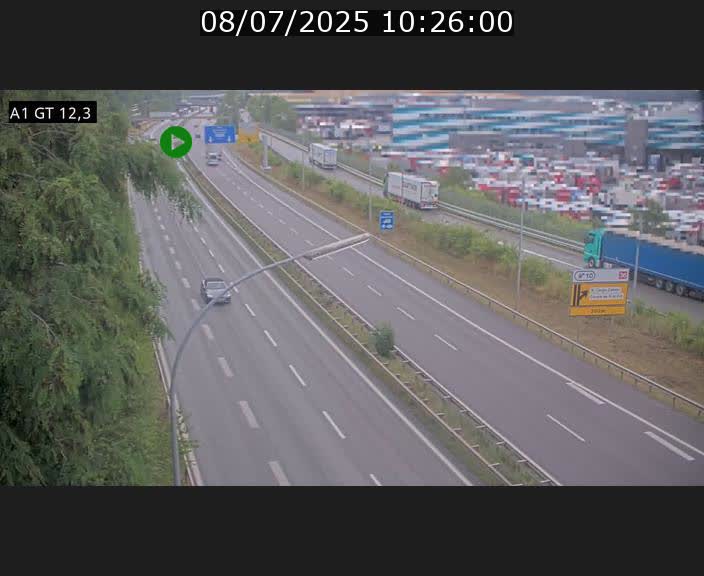<h2>Traffic live webcam Luxembourg Senningerberg - A1 direction Allemagne - BK 12.3</h2>