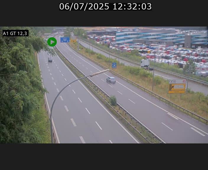 Traffic live webcam Luxembourg Senningerberg - A1 direction Allemagne - BK 12.3