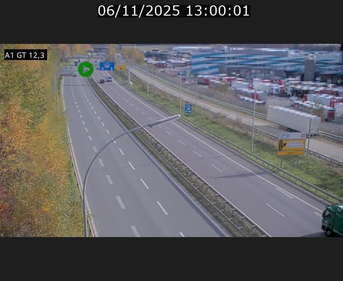 <h2>Traffic live webcam Luxembourg Senningerberg - A1 direction Allemagne - BK 12.3</h2>
