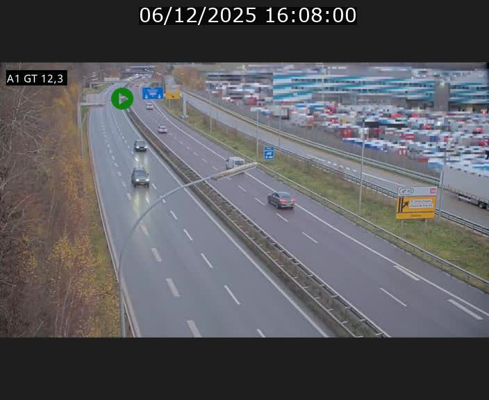 <h2>Traffic live webcam Luxembourg Senningerberg - A1 direction Allemagne - BK 12.3</h2>