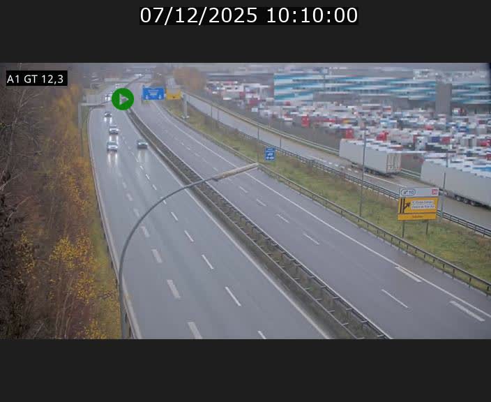 <h2>Traffic live webcam Luxembourg Senningerberg - A1 direction Allemagne - BK 12.3</h2>