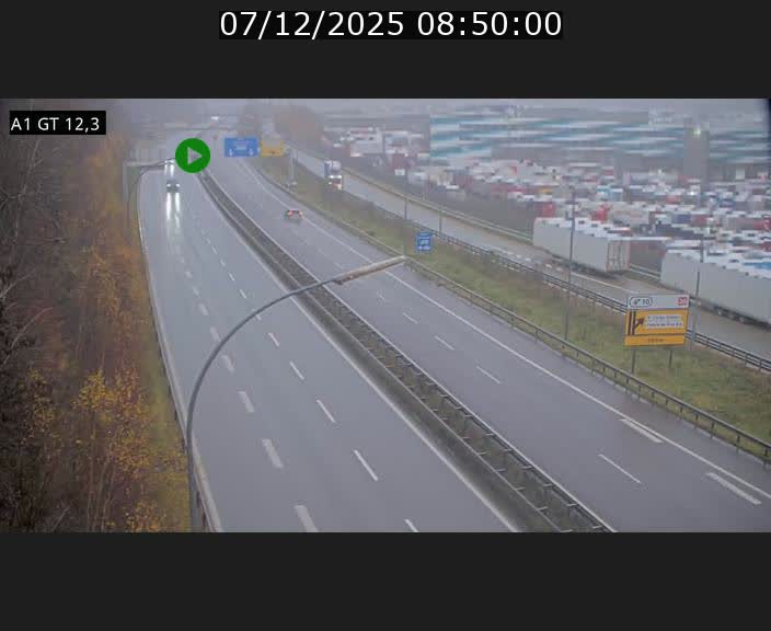 <h2>Traffic live webcam Luxembourg Senningerberg - A1 direction Allemagne - BK 12.3</h2>