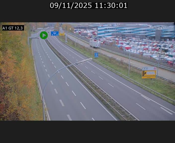 <h2>Traffic live webcam Luxembourg Senningerberg - A1 direction Allemagne - BK 12.3</h2>