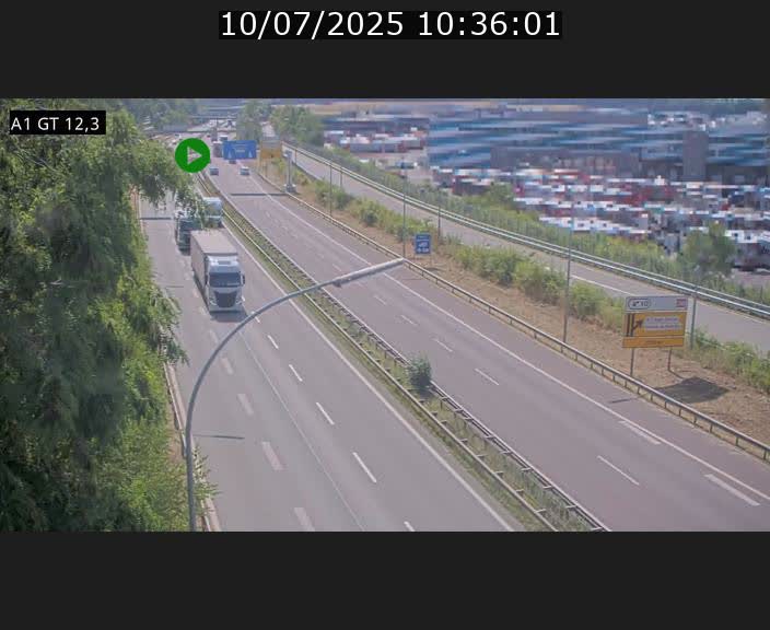 <h2>Traffic live webcam Luxembourg Senningerberg - A1 direction Allemagne - BK 12.3</h2>