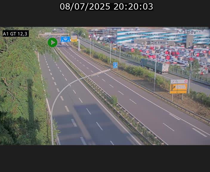 Traffic live webcam Luxembourg Senningerberg - A1 direction Allemagne - BK 12.3