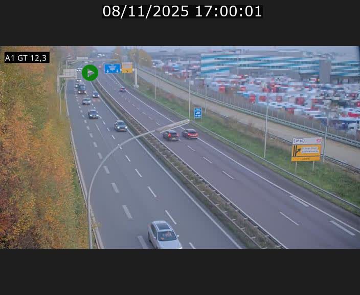 <h2>Traffic live webcam Luxembourg Senningerberg - A1 direction Allemagne - BK 12.3</h2>