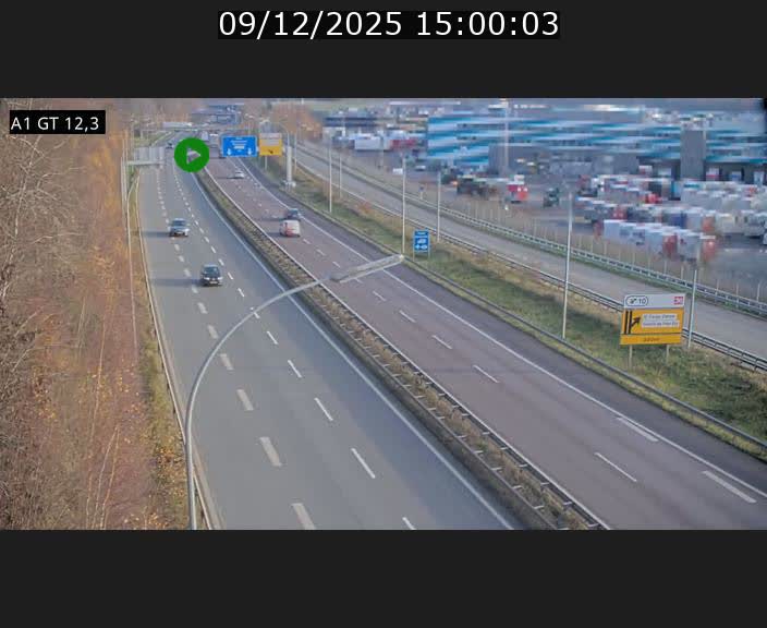 <h2>Traffic live webcam Luxembourg Senningerberg - A1 direction Allemagne - BK 12.3</h2>
