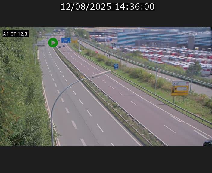 <h2>Traffic live webcam Luxembourg Senningerberg - A1 direction Allemagne - BK 12.3</h2>