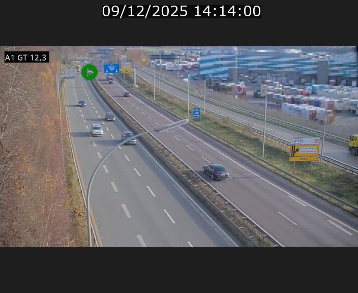 <h2>Traffic live webcam Luxembourg Senningerberg - A1 direction Allemagne - BK 12.3</h2>
