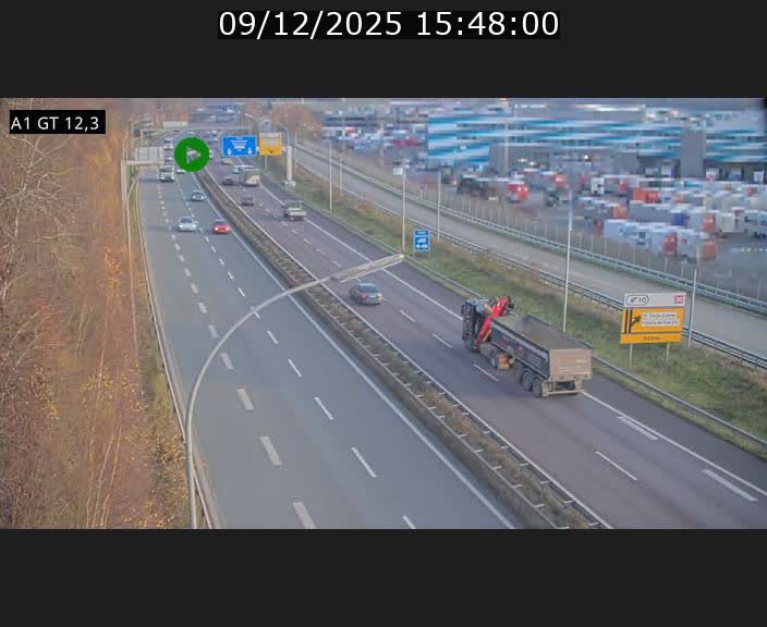 <h2>Traffic live webcam Luxembourg Senningerberg - A1 direction Allemagne - BK 12.3</h2>