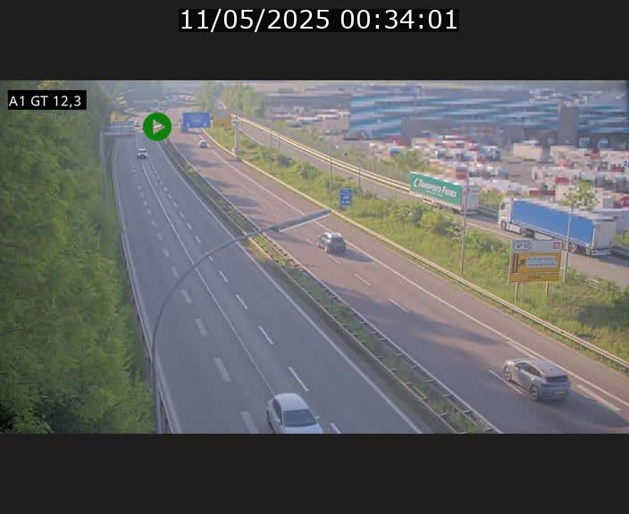 <h2>Traffic live webcam Luxembourg Senningerberg - A1 direction Allemagne - BK 12.3</h2>