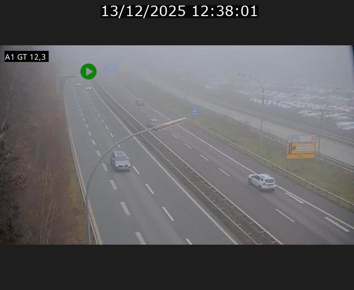<h2>Traffic live webcam Luxembourg Senningerberg - A1 direction Allemagne - BK 12.3</h2>