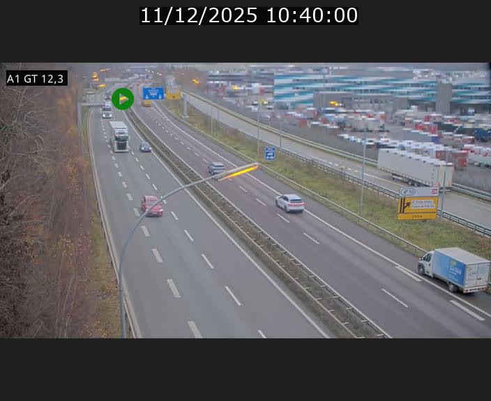 <h2>Traffic live webcam Luxembourg Senningerberg - A1 direction Allemagne - BK 12.3</h2>