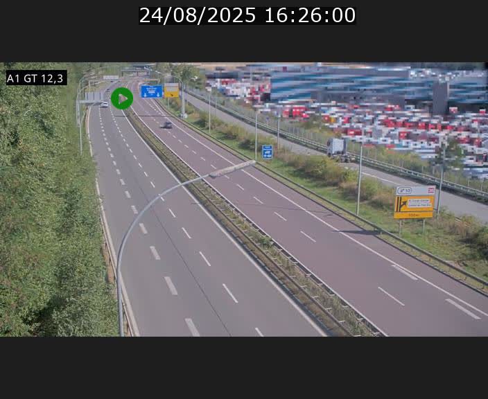 <h2>Traffic live webcam Luxembourg Senningerberg - A1 direction Allemagne - BK 12.3</h2>