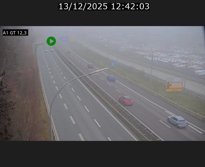 <h2>Traffic live webcam Luxembourg Senningerberg - A1 direction Allemagne - BK 12.3</h2>