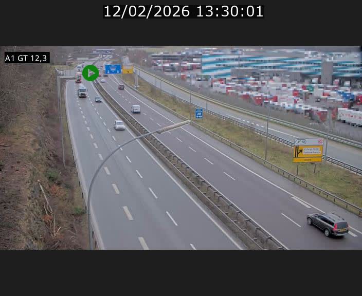 <h2>Traffic live webcam Luxembourg Senningerberg - A1 direction Allemagne - BK 12.3</h2>