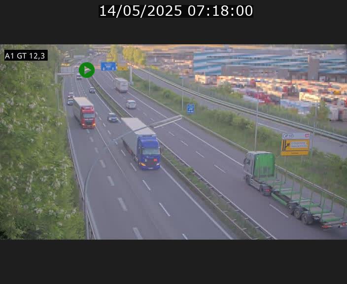 <h2>Traffic live webcam Luxembourg Senningerberg - A1 direction Allemagne - BK 12.3</h2>