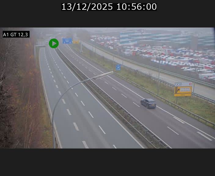 <h2>Traffic live webcam Luxembourg Senningerberg - A1 direction Allemagne - BK 12.3</h2>