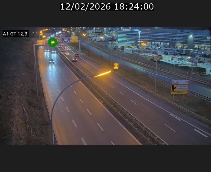 <h2>Traffic live webcam Luxembourg Senningerberg - A1 direction Allemagne - BK 12.3</h2>