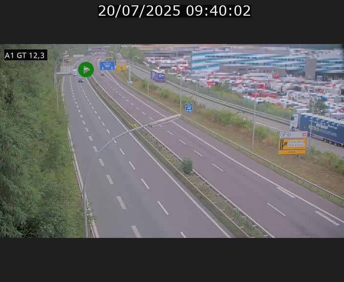 <h2>Traffic live webcam Luxembourg Senningerberg - A1 direction Allemagne - BK 12.3</h2>