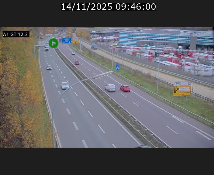 <h2>Traffic live webcam Luxembourg Senningerberg - A1 direction Allemagne - BK 12.3</h2>