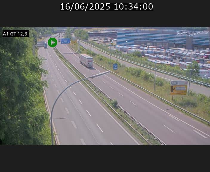 Traffic live webcam Luxembourg Senningerberg - A1 direction Allemagne - BK 12.3