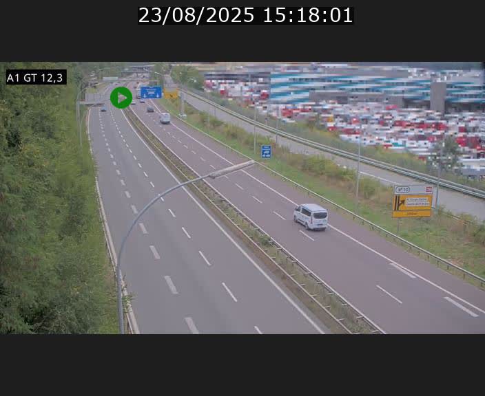 <h2>Traffic live webcam Luxembourg Senningerberg - A1 direction Allemagne - BK 12.3</h2>