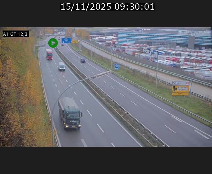 <h2>Traffic live webcam Luxembourg Senningerberg - A1 direction Allemagne - BK 12.3</h2>