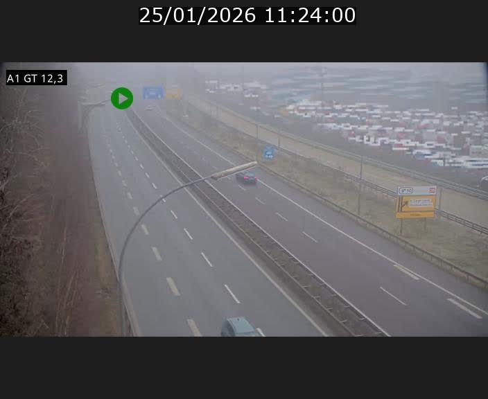 <h2>Traffic live webcam Luxembourg Senningerberg - A1 direction Allemagne - BK 12.3</h2>