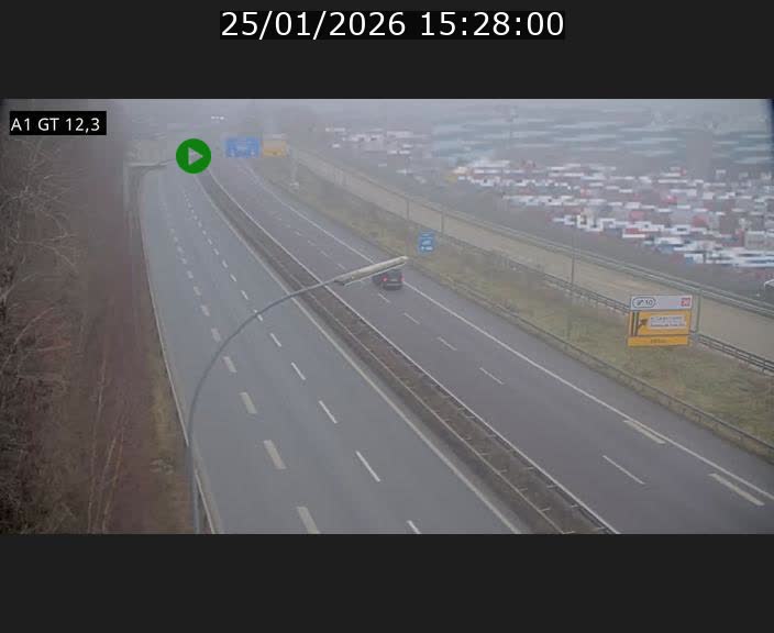 <h2>Traffic live webcam Luxembourg Senningerberg - A1 direction Allemagne - BK 12.3</h2>