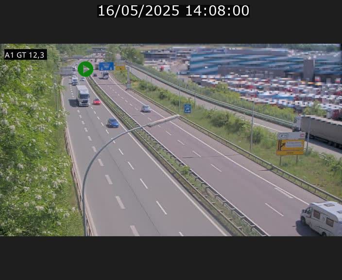 <h2>Traffic live webcam Luxembourg Senningerberg - A1 direction Allemagne - BK 12.3</h2>