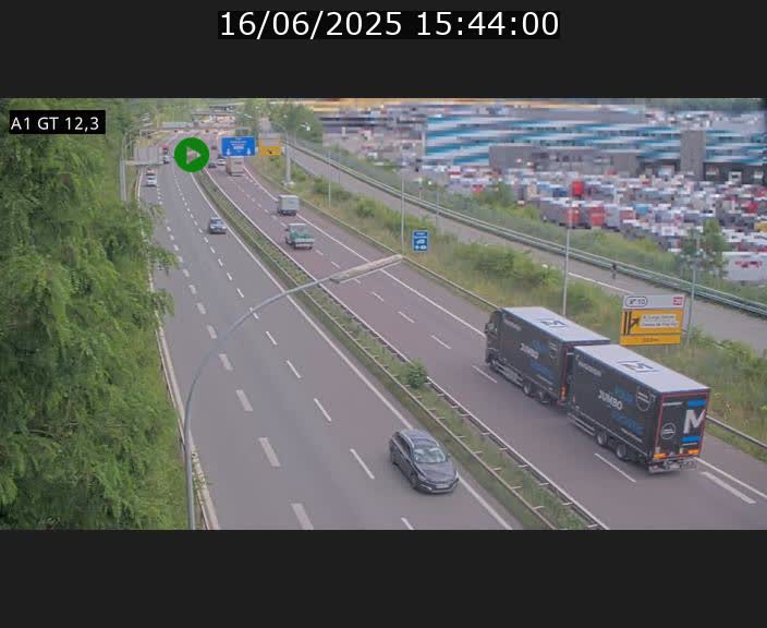 Traffic live webcam Luxembourg Senningerberg - A1 direction Allemagne - BK 12.3