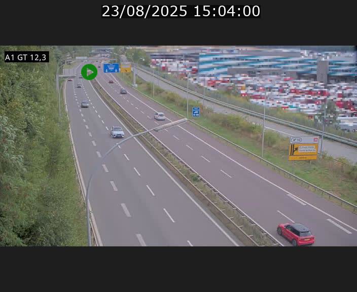 Traffic live webcam Luxembourg Senningerberg - A1 direction Allemagne - BK 12.3