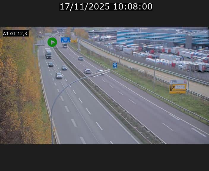 <h2>Traffic live webcam Luxembourg Senningerberg - A1 direction Allemagne - BK 12.3</h2>