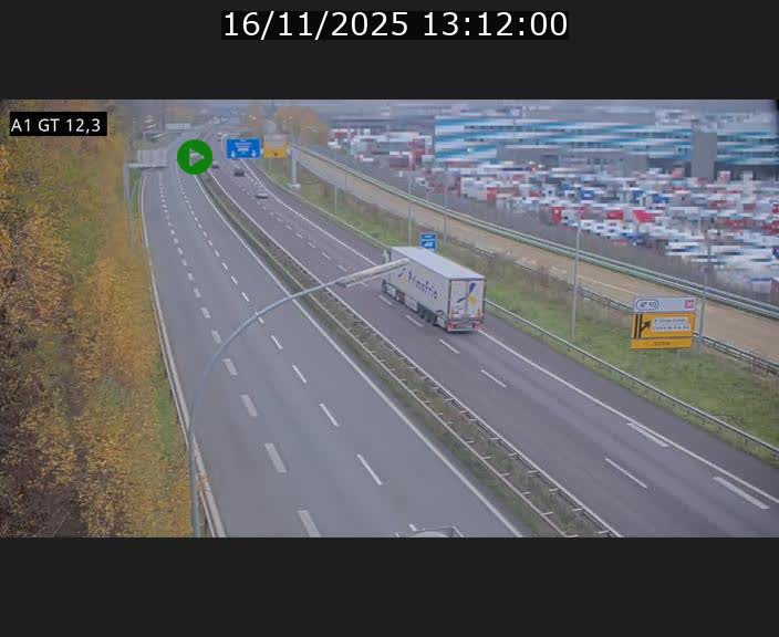 <h2>Traffic live webcam Luxembourg Senningerberg - A1 direction Allemagne - BK 12.3</h2>