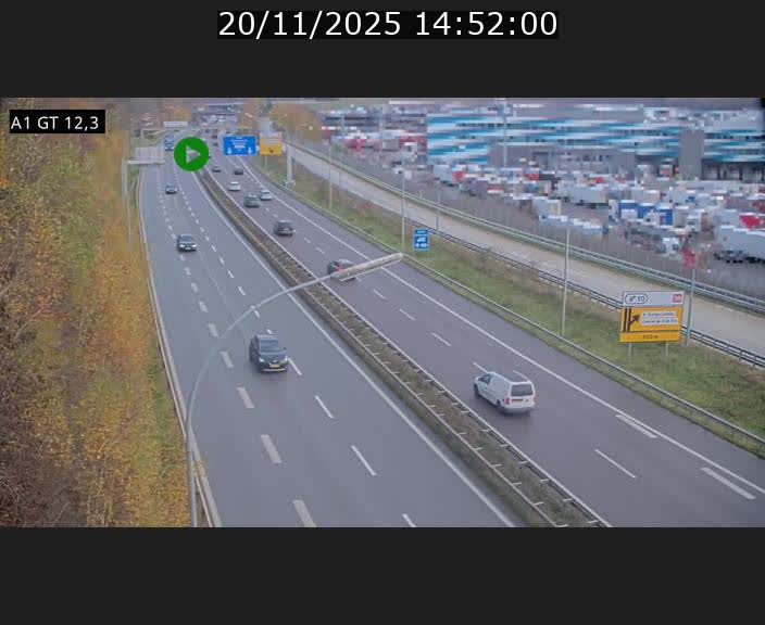 <h2>Traffic live webcam Luxembourg Senningerberg - A1 direction Allemagne - BK 12.3</h2>