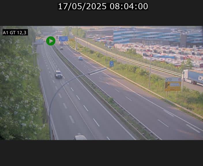 <h2>Traffic live webcam Luxembourg Senningerberg - A1 direction Allemagne - BK 12.3</h2>