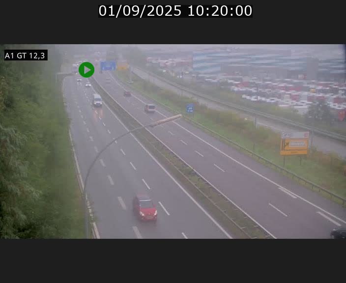 <h2>Traffic live webcam Luxembourg Senningerberg - A1 direction Allemagne - BK 12.3</h2>